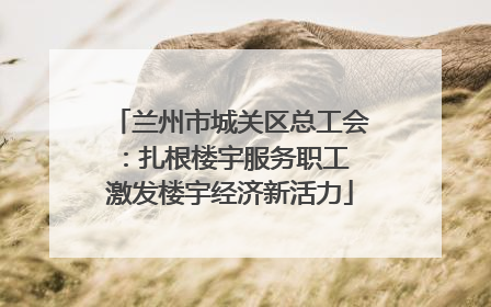 兰州市城关区总工会：扎根楼宇服务职工 激发楼宇经济新活力