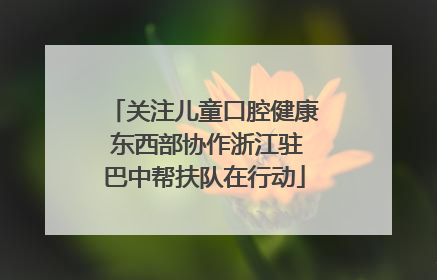 关注儿童口腔健康 东西部协作浙江驻巴中帮扶队在行动