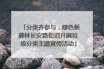 分类齐参与，绿色新碑林长安路街道开展垃圾分类主题宣传活动