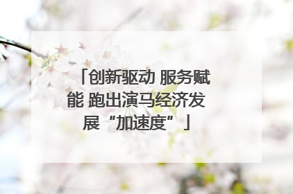 创新驱动 服务赋能 跑出演马经济发展“加速度”