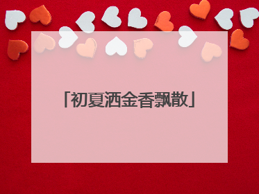 初夏洒金香飘散