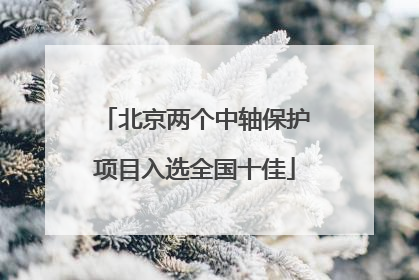 北京两个中轴保护项目入选全国十佳