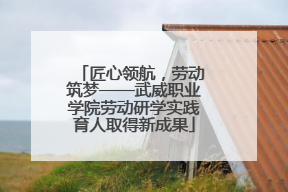 匠心领航,劳动筑梦——武威职业学院劳动研学实践育人取得新成果