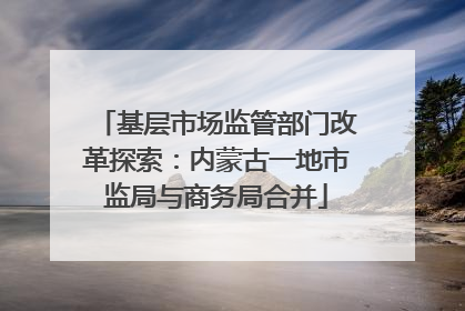 基层市场监管部门改革探索：内蒙古一地市监局与商务局合并