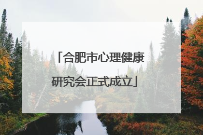 合肥市心理健康研究会正式成立