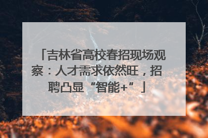 吉林省高校春招现场观察：人才需求依然旺，招聘凸显“智能+”