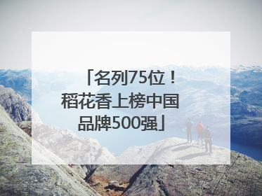 名列75位！稻花香上榜中国品牌500强