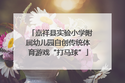 嘉祥县实验小学附属幼儿园自创传统体育游戏“打马球”
