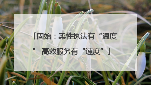 固始：柔性执法有“温度” 高效服务有“速度”