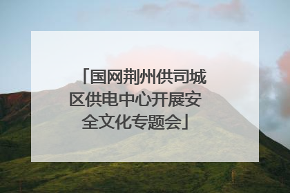 国网荆州供司城区供电中心开展安全文化专题会