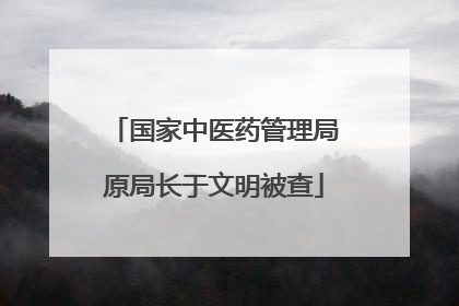 国家中医药管理局原局长于文明被查