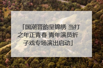 国潮晋韵呈锦绣 当打之年正青春 青年演员折子戏专场演出启动
