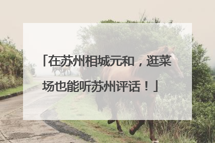 在苏州相城元和，逛菜场也能听苏州评话！