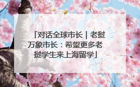 对话全球市长｜老挝万象市长：希望更多老挝学生来上海留学