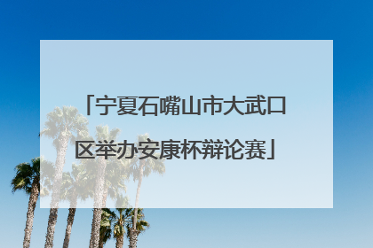 宁夏石嘴山市大武口区举办安康杯辩论赛