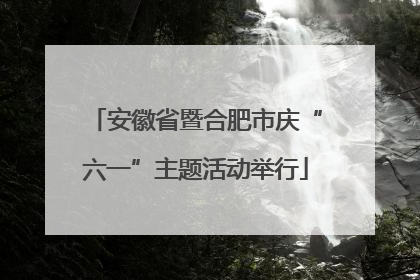安徽省暨合肥市庆“六一”主题活动举行