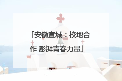 安徽宣城：校地合作 澎湃青春力量