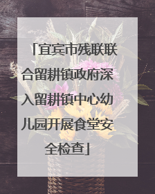 宜宾市残联联合留耕镇政府深入留耕镇中心幼儿园开展食堂安全检查