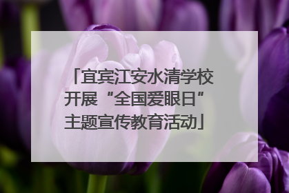 宜宾江安水清学校开展“全国爱眼日”主题宣传教育活动