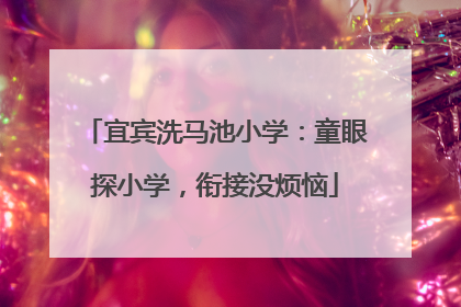 宜宾洗马池小学：童眼探小学，衔接没烦恼