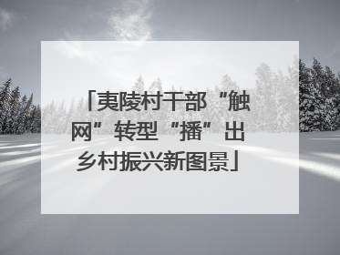 夷陵村干部“触网”转型“播”出乡村振兴新图景