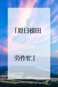 夏日梯田劳作忙