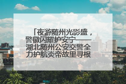 夜游随州光影盛，警徽闪耀护安宁——湖北随州公安交警全力护航炎帝故里寻根节夜游活动侧记