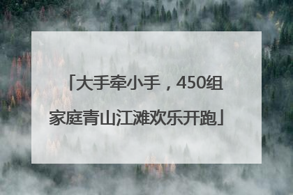 大手牵小手，450组家庭青山江滩欢乐开跑