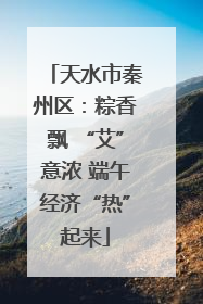 天水市秦州区：粽香飘 “艾”意浓 端午经济“热”起来