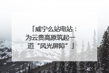 威宁么站电站：为云贵高原筑起一道“风光屏障”