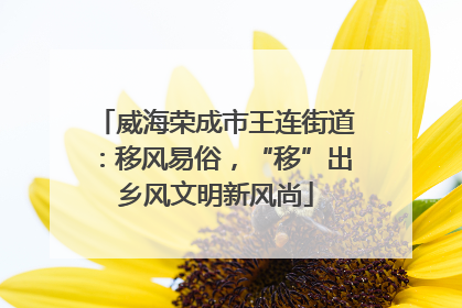 威海荣成市王连街道：移风易俗，“移”出乡风文明新风尚