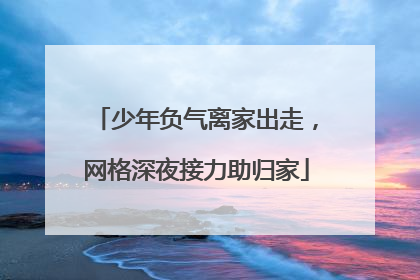 少年负气离家出走，网格深夜接力助归家