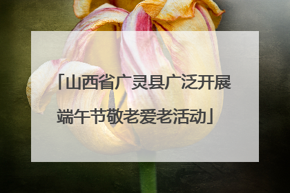 山西省广灵县广泛开展端午节敬老爱老活动