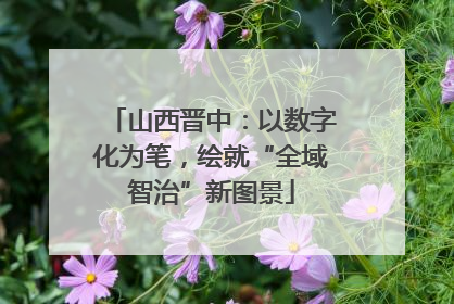 山西晋中：以数字化为笔，绘就“全域智治”新图景