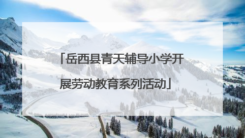 岳西县青天辅导小学开展劳动教育系列活动