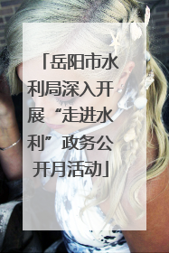 岳阳市水利局深入开展“走进水利”政务公开月活动