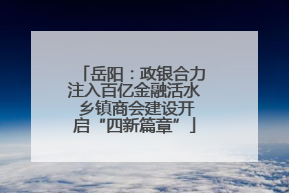 岳阳：政银合力注入百亿金融活水 乡镇商会建设开启“四新篇章”