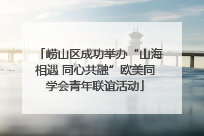 崂山区成功举办“山海相遇 同心共融”欧美同学会青年联谊活动