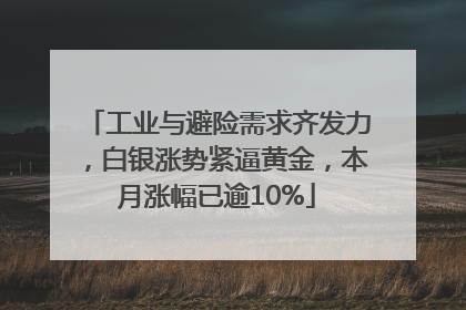工业与避险需求齐发力，白银涨势紧逼黄金，本月涨幅已逾10%