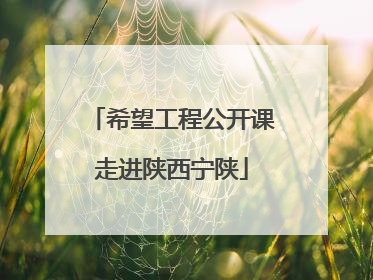 希望工程公开课走进陕西宁陕