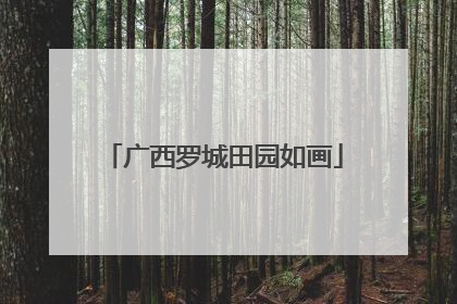 广西罗城田园如画