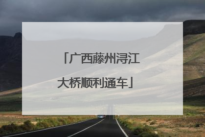 广西藤州浔江大桥顺利通车