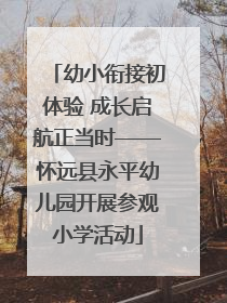 幼小衔接初体验 成长启航正当时——怀远县永平幼儿园开展参观小学活动