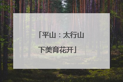 平山：太行山下美育花开