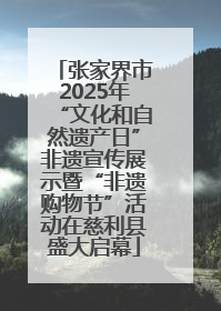 张家界市2025年“文化和自然遗产日”非遗宣传展示暨“非遗购物节”活动在慈利县盛大启幕