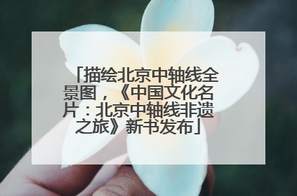 描绘北京中轴线全景图，《中国文化名片：北京中轴线非遗之旅》新书发布