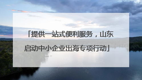提供一站式便利服务，山东启动中小企业出海专项行动