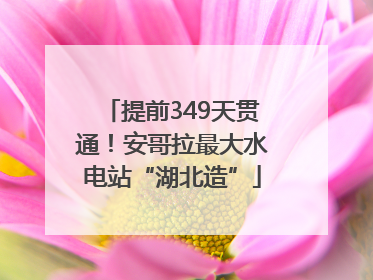 提前349天贯通！安哥拉最大水电站“湖北造”
