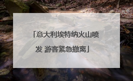 意大利埃特纳火山喷发 游客紧急撤离