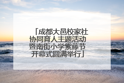 成都大邑校家社协同育人主题活动暨南街小学紫藤节开幕式圆满举行